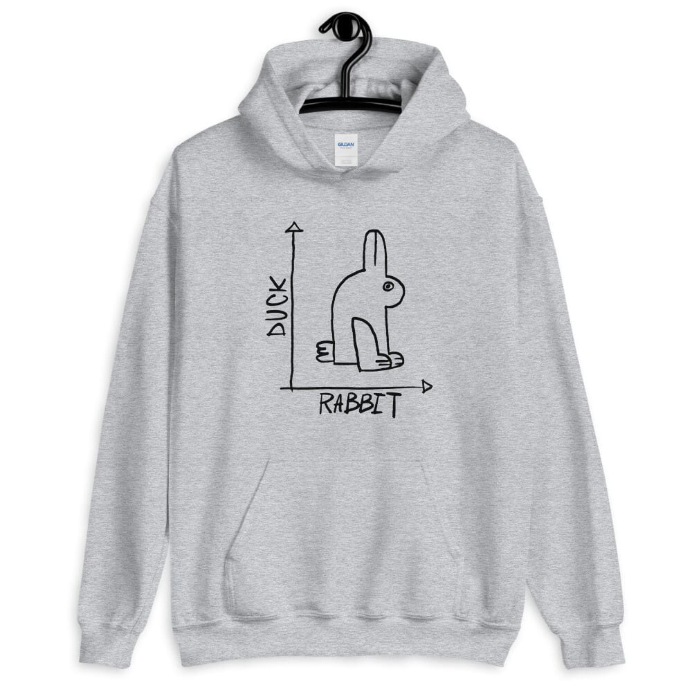 Duck Rabbit Graph Funny Hoodie - Image 3