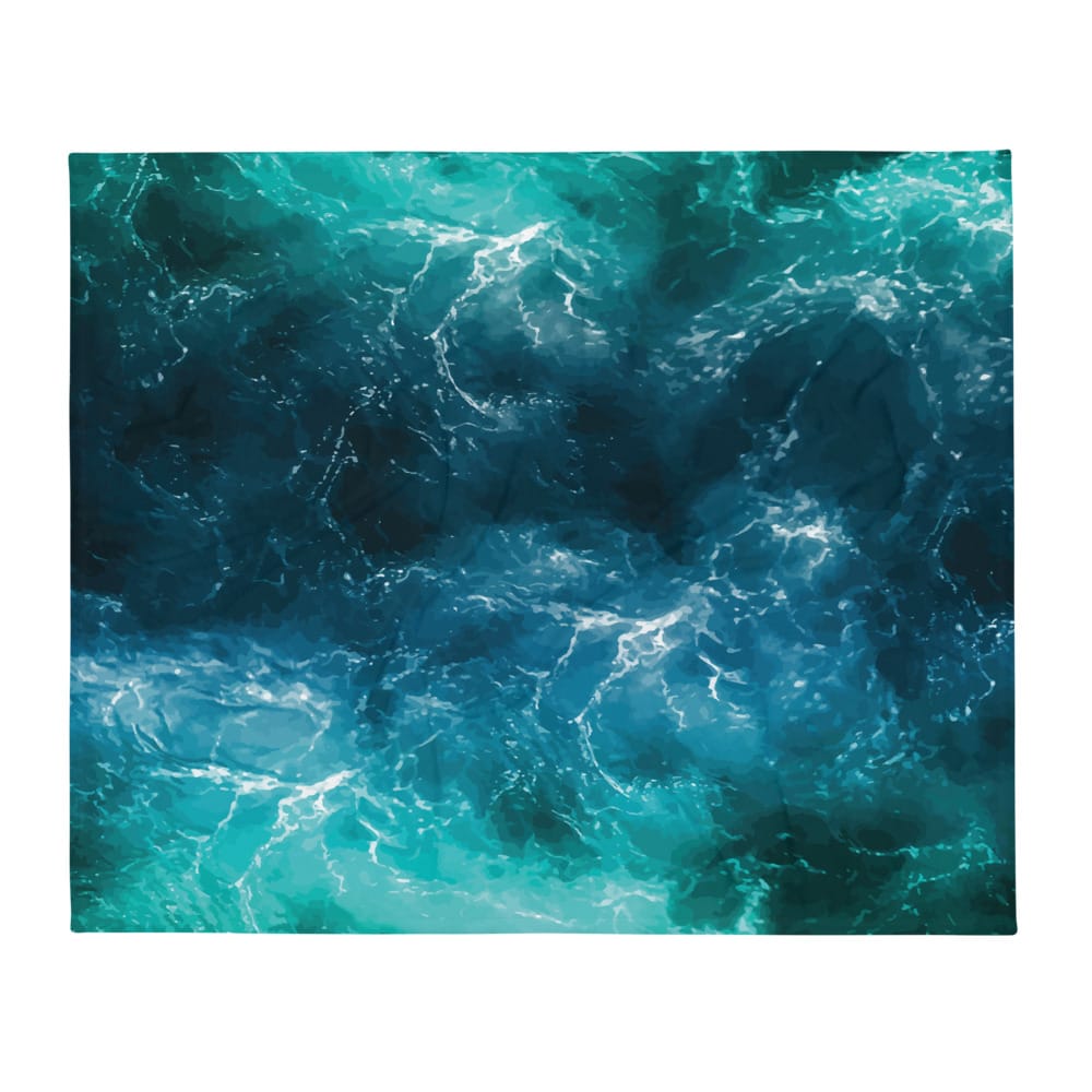 Blue Ocean Throw Blanket