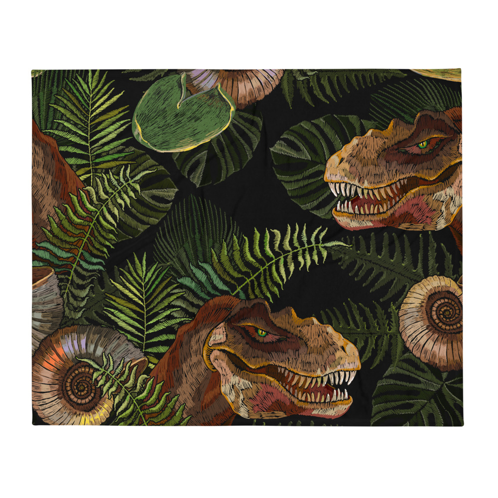 Prehistoric Life Throw Blanket