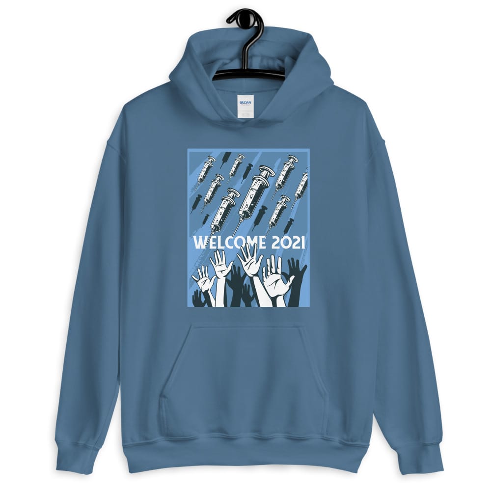 Welcome 2021 Vaccines Hoodie - Image 3