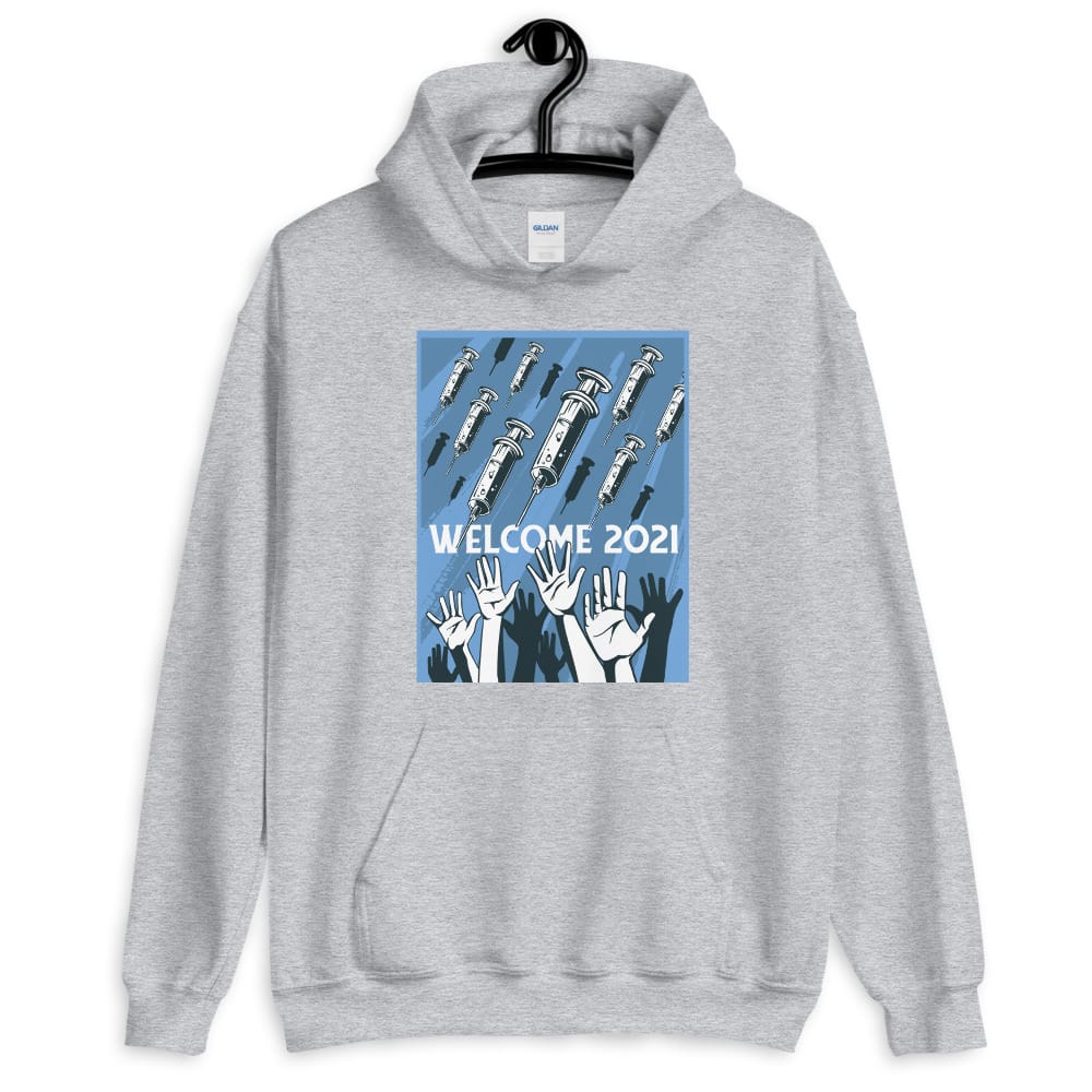Welcome 2021 Vaccines Hoodie - Image 4